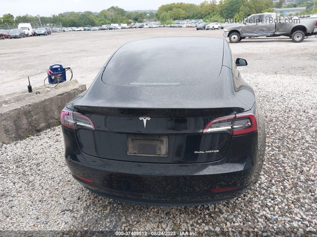 2021 Tesla Model 3 Long Range Black vin: 5YJ3E1EB2MF848936