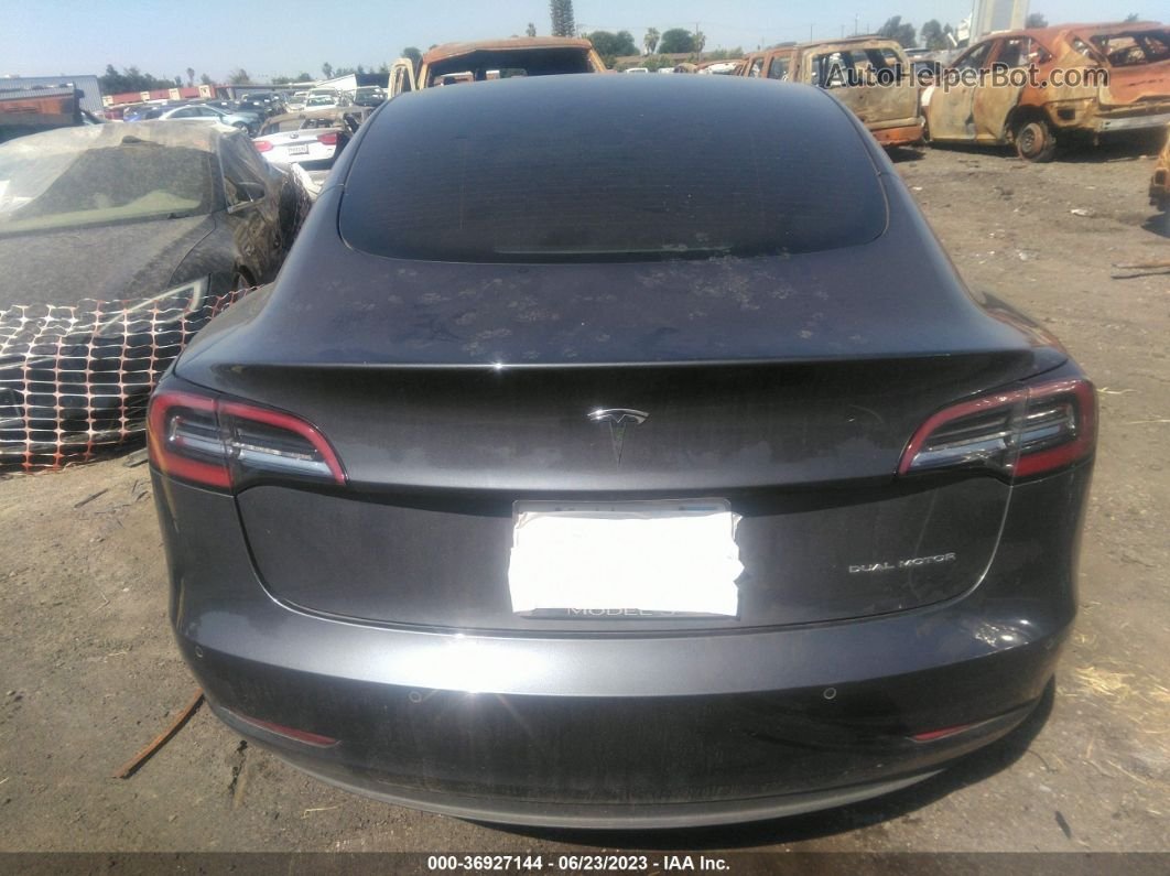 2021 Tesla Model 3 Long Range Gray vin: 5YJ3E1EB2MF875604