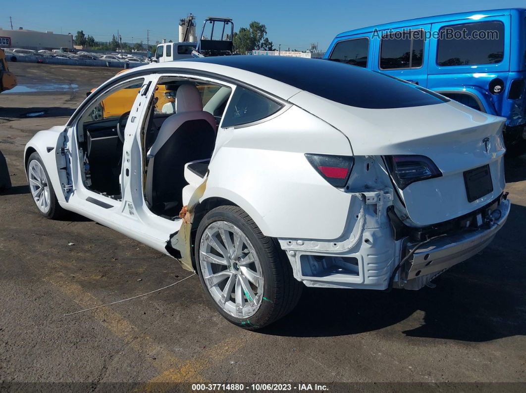 2021 Tesla Model 3 Long Range White vin: 5YJ3E1EB2MF936109