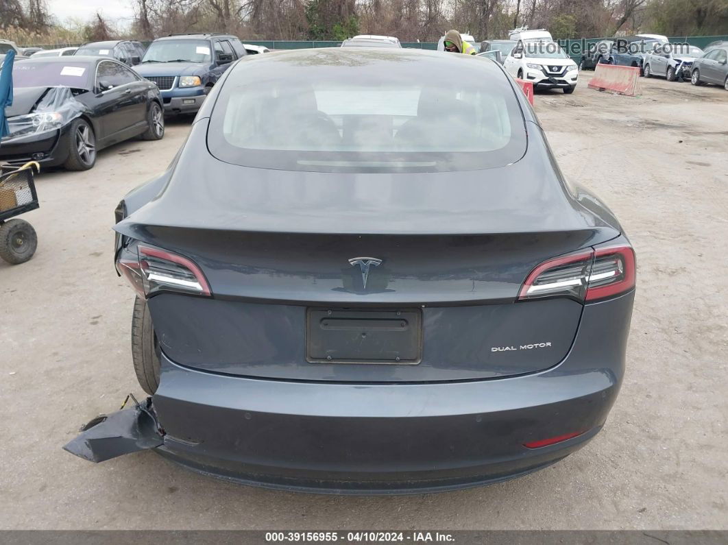 2021 Tesla Model 3 Long Range Dual Motor All-wheel Drive Gray vin: 5YJ3E1EB2MF965545