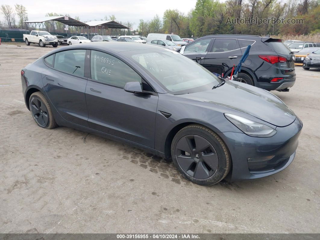 2021 Tesla Model 3 Long Range Dual Motor All-wheel Drive Gray vin: 5YJ3E1EB2MF965545