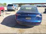 2021 Tesla Model 3 Long Range Dual Motor All-wheel Drive Blue vin: 5YJ3E1EB2MF990090