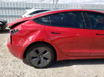 2022 Tesla Model 3  Red vin: 5YJ3E1EB2NF117263