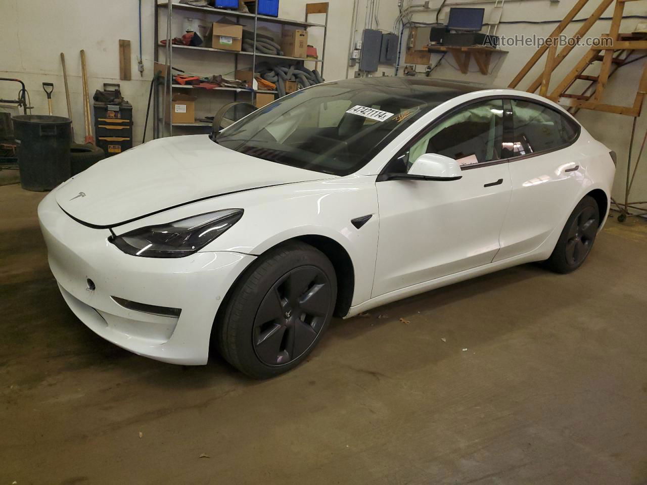 2022 Tesla Model 3  White vin: 5YJ3E1EB2NF120812