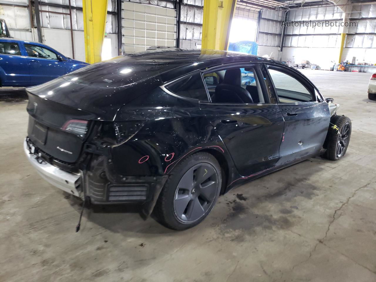 2022 Tesla Model 3  Black vin: 5YJ3E1EB2NF127050