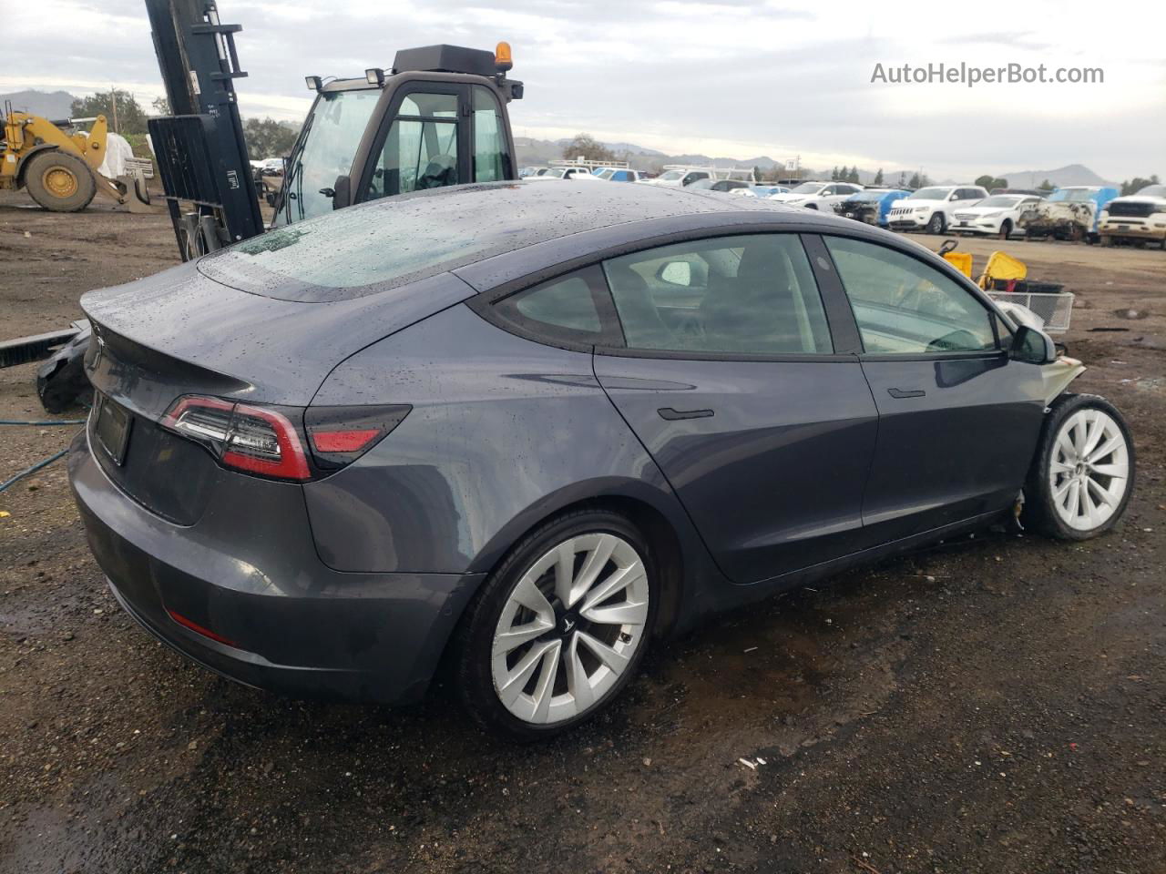 2022 Tesla Model 3  Gray vin: 5YJ3E1EB2NF145743