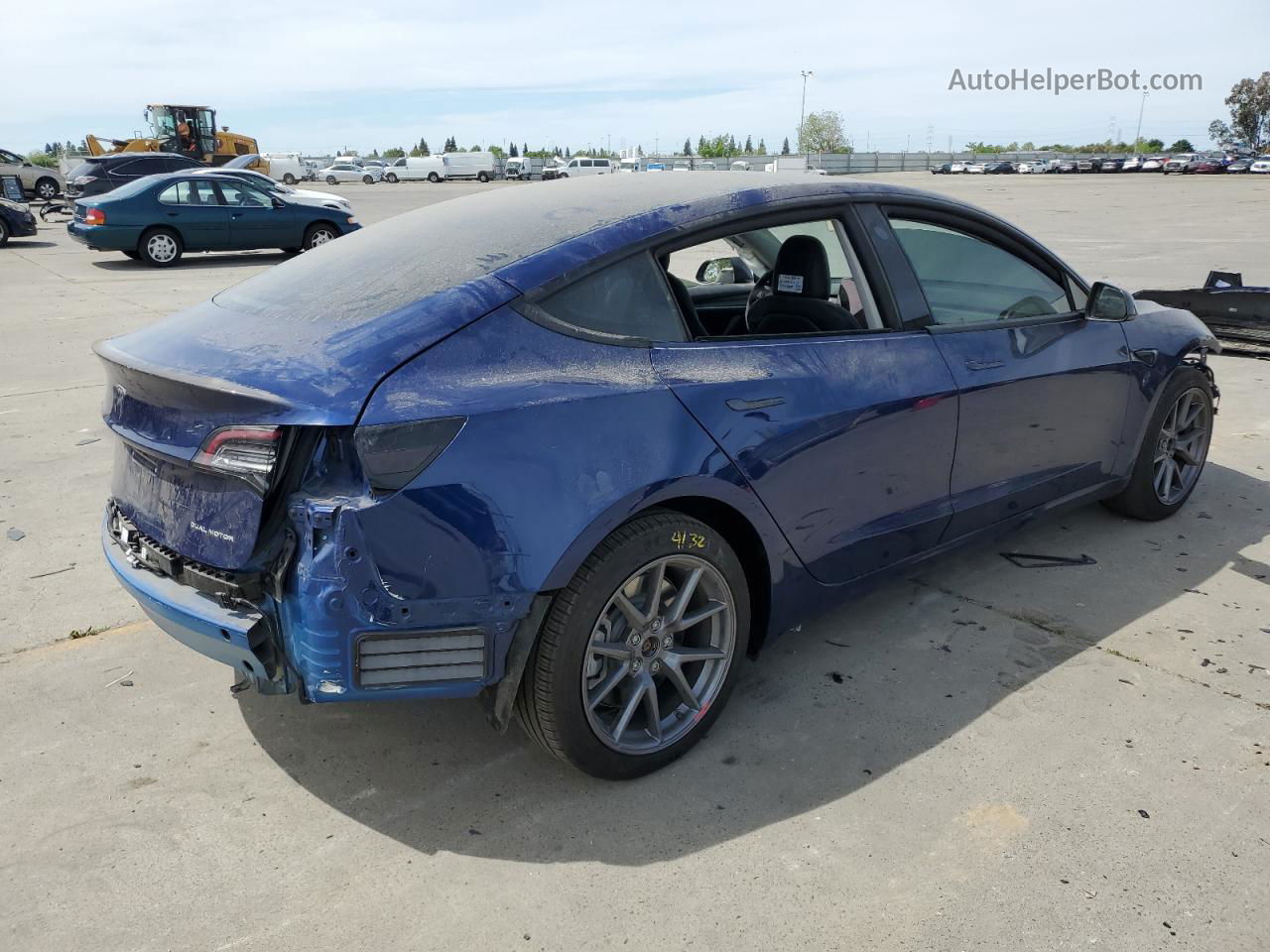 2022 Tesla Model 3  Blue vin: 5YJ3E1EB2NF261413