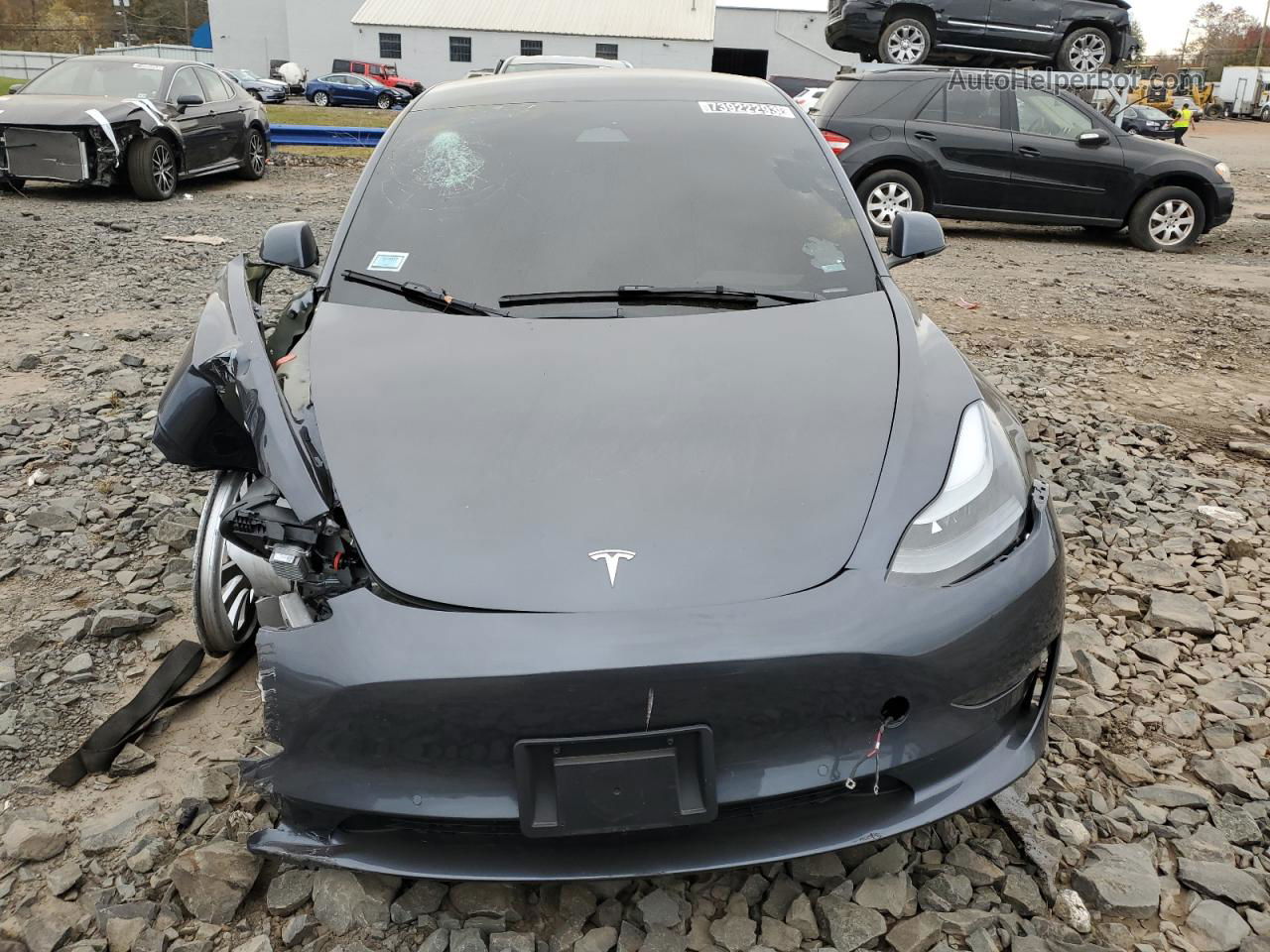 2022 Tesla Model 3  Gray vin: 5YJ3E1EB2NF263680