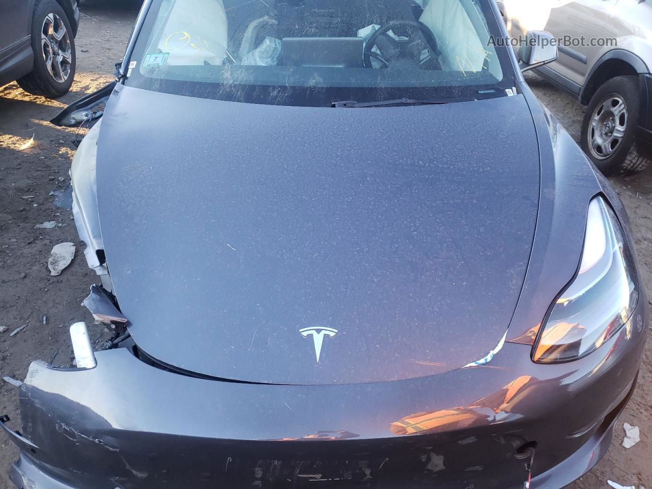 2022 Tesla Model 3  Gray vin: 5YJ3E1EB2NF289731