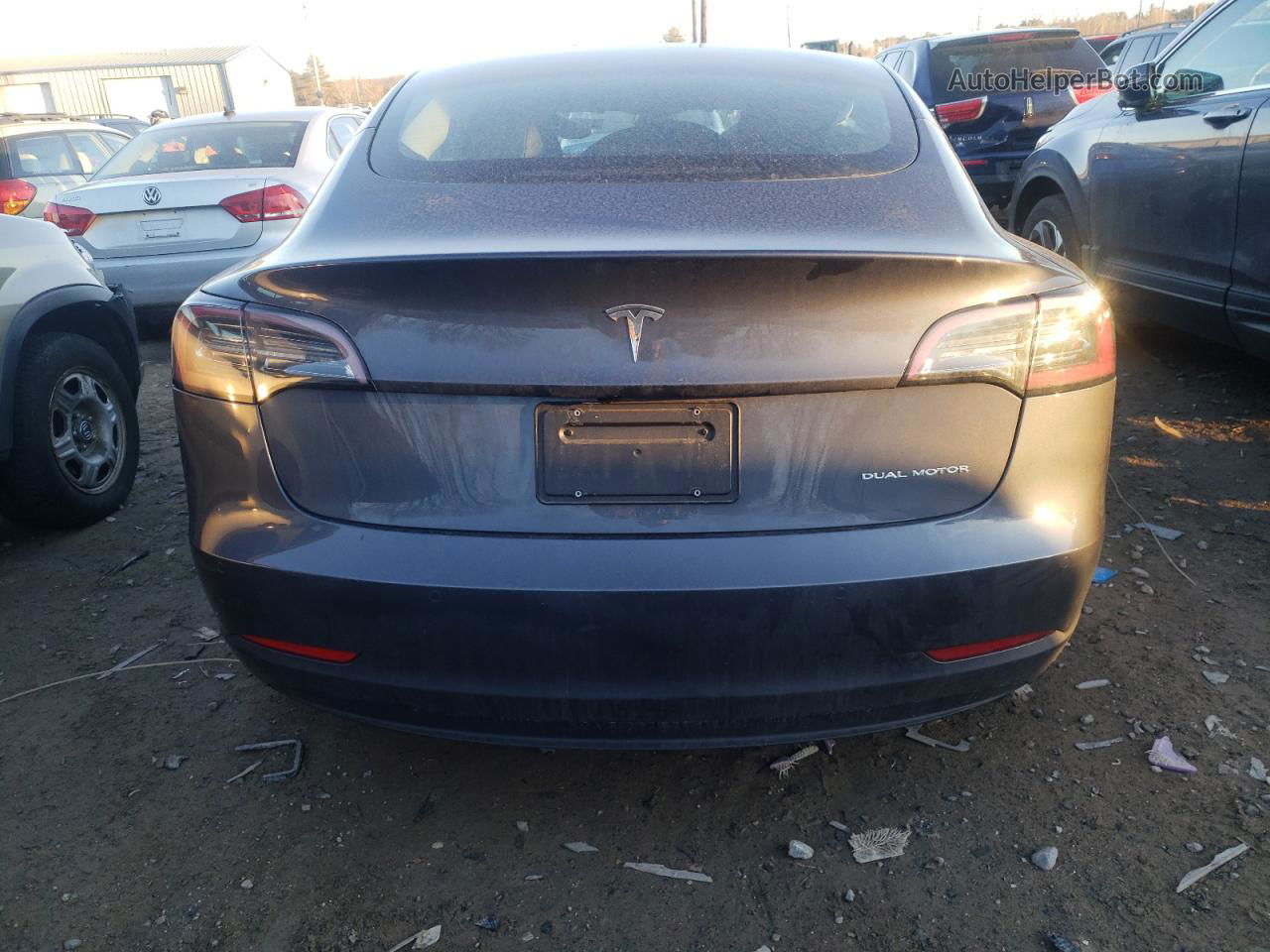 2022 Tesla Model 3  Gray vin: 5YJ3E1EB2NF289731