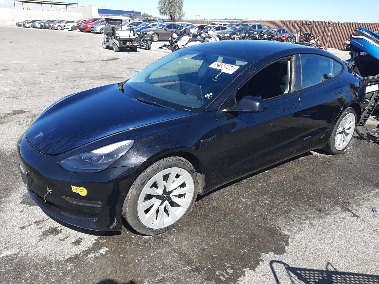 2022 Tesla Model 3  Black vin: 5YJ3E1EB2NF296212