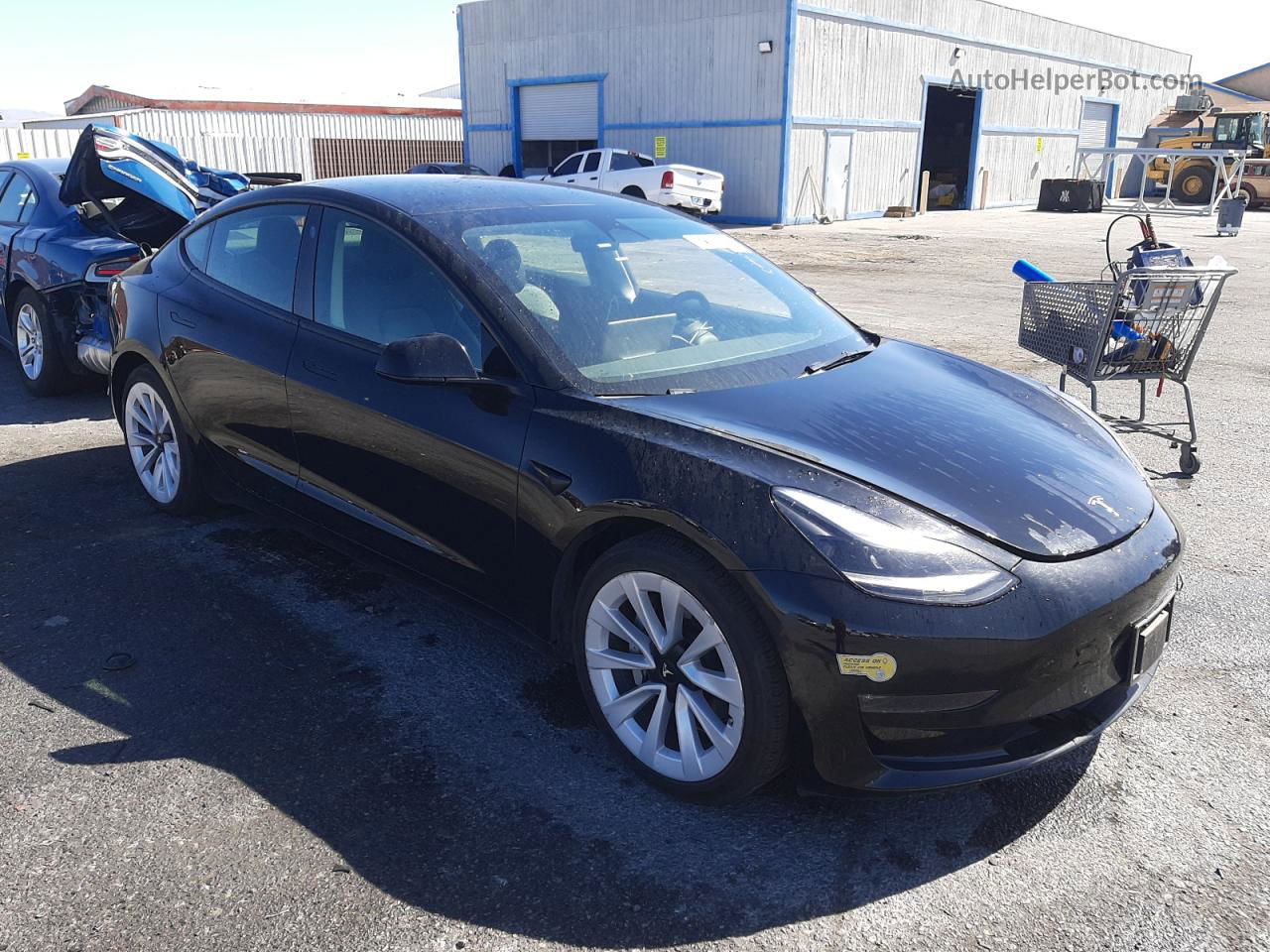 2022 Tesla Model 3  Black vin: 5YJ3E1EB2NF296212