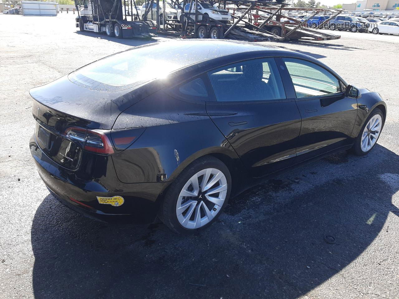 2022 Tesla Model 3  Black vin: 5YJ3E1EB2NF296212