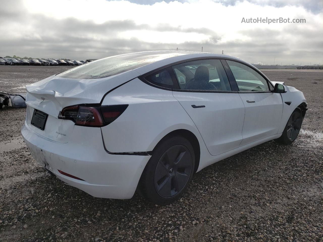 2022 Tesla Model 3  White vin: 5YJ3E1EB2NF341407