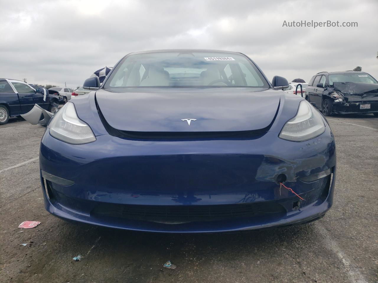 2018 Tesla Model 3  Blue vin: 5YJ3E1EB3JF055737