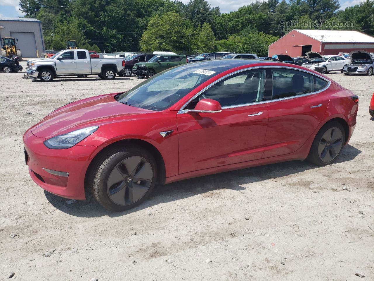 2018 Tesla Model 3  Red vin: 5YJ3E1EB3JF070030