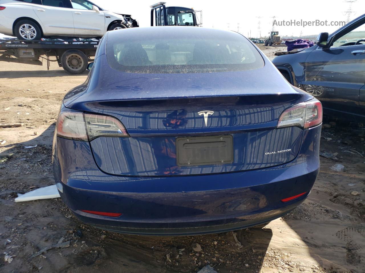 2018 Tesla Model 3  Blue vin: 5YJ3E1EB3JF088236