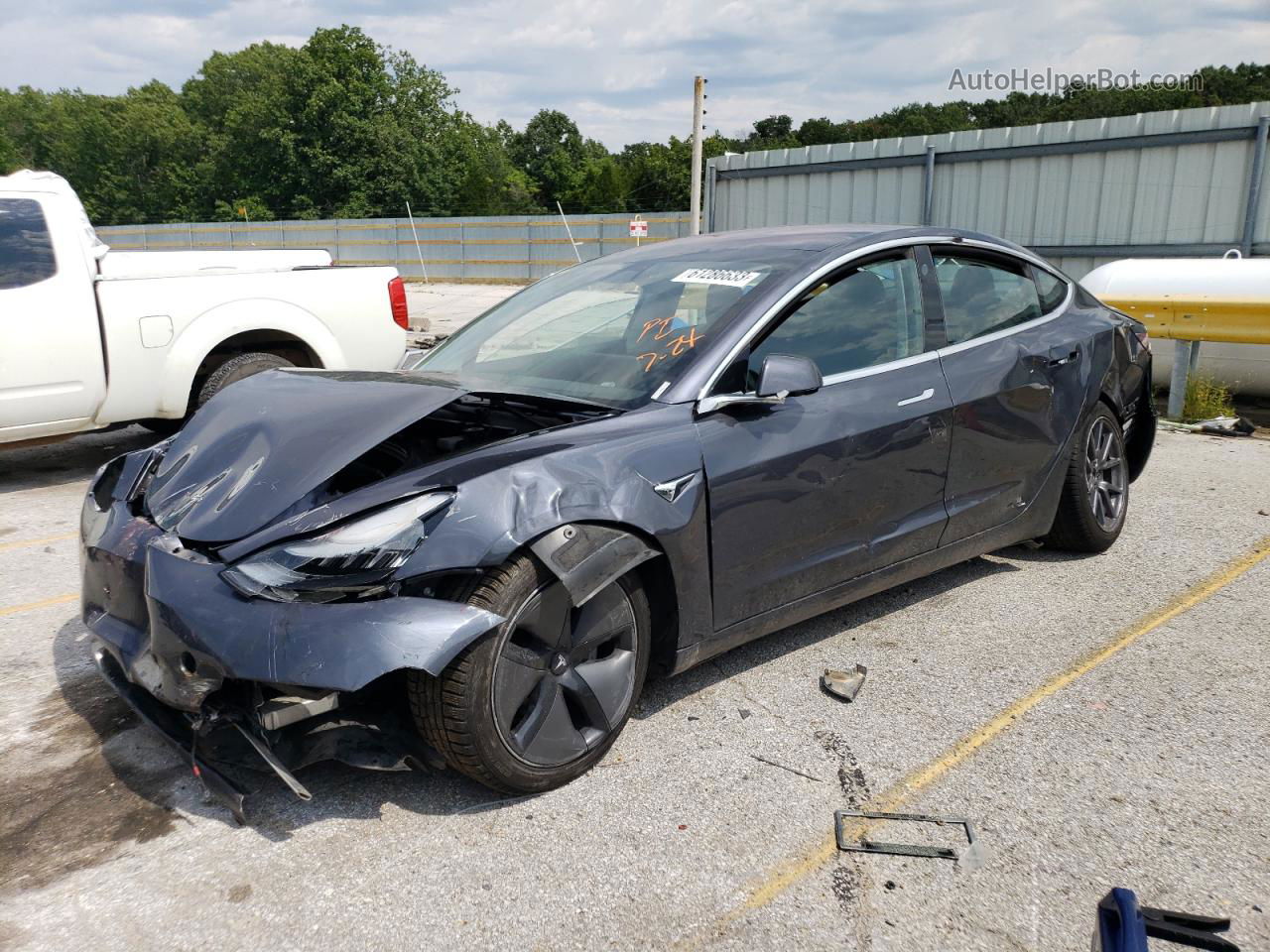 2018 Tesla Model 3  Gray vin: 5YJ3E1EB3JF091055