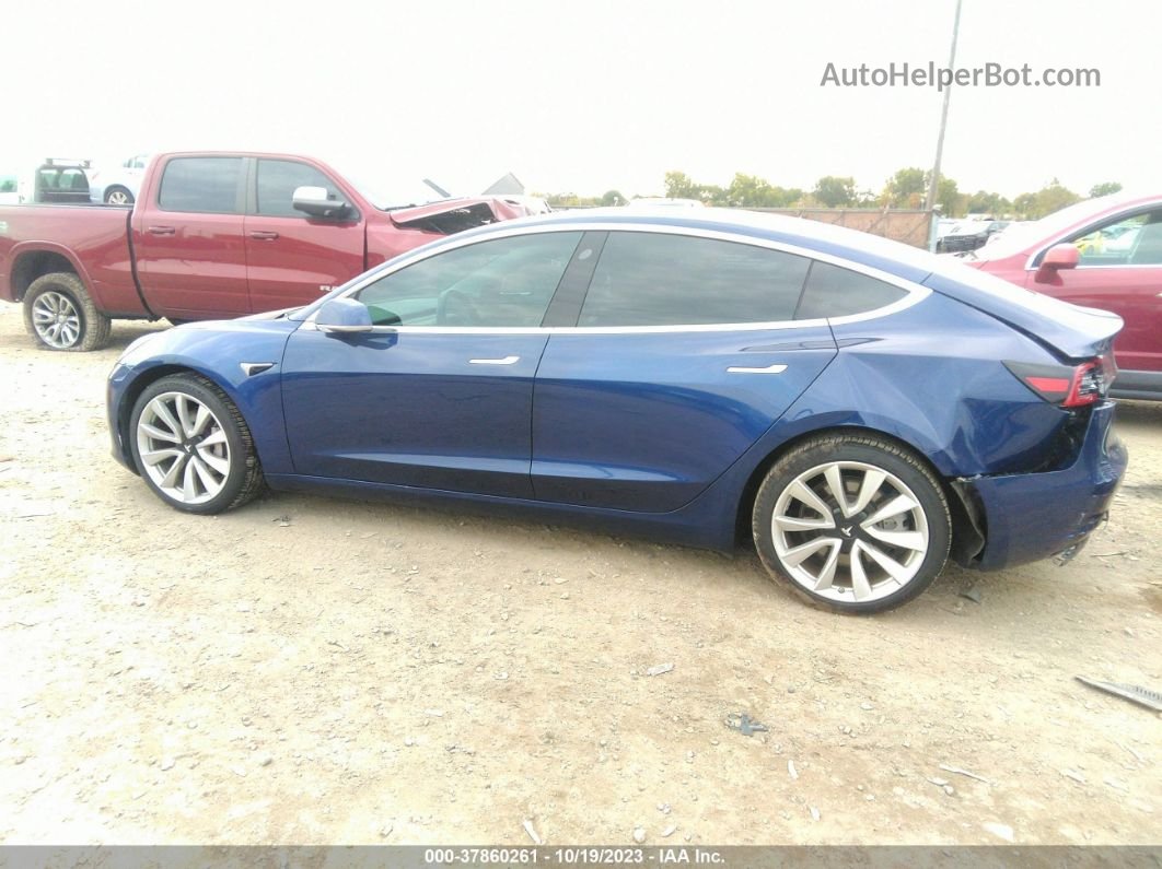 2018 Tesla Model 3 Performance/long Range Blue vin: 5YJ3E1EB3JF092030