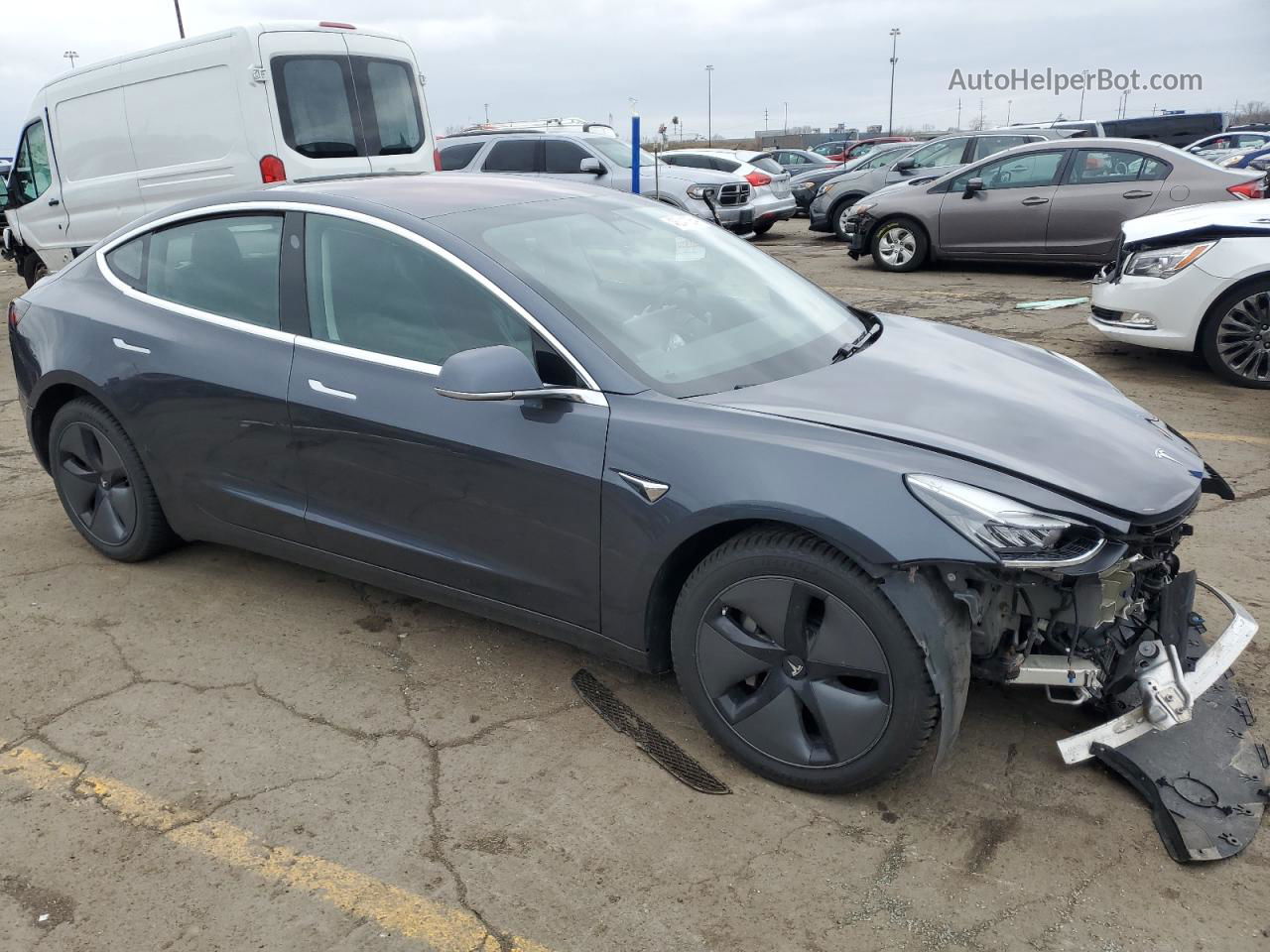 2018 Tesla Model 3  Gray vin: 5YJ3E1EB3JF094134