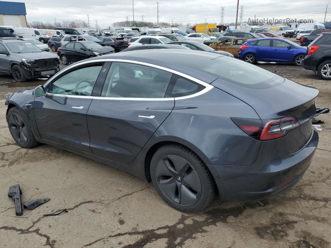 2018 Tesla Model 3  Gray vin: 5YJ3E1EB3JF094134