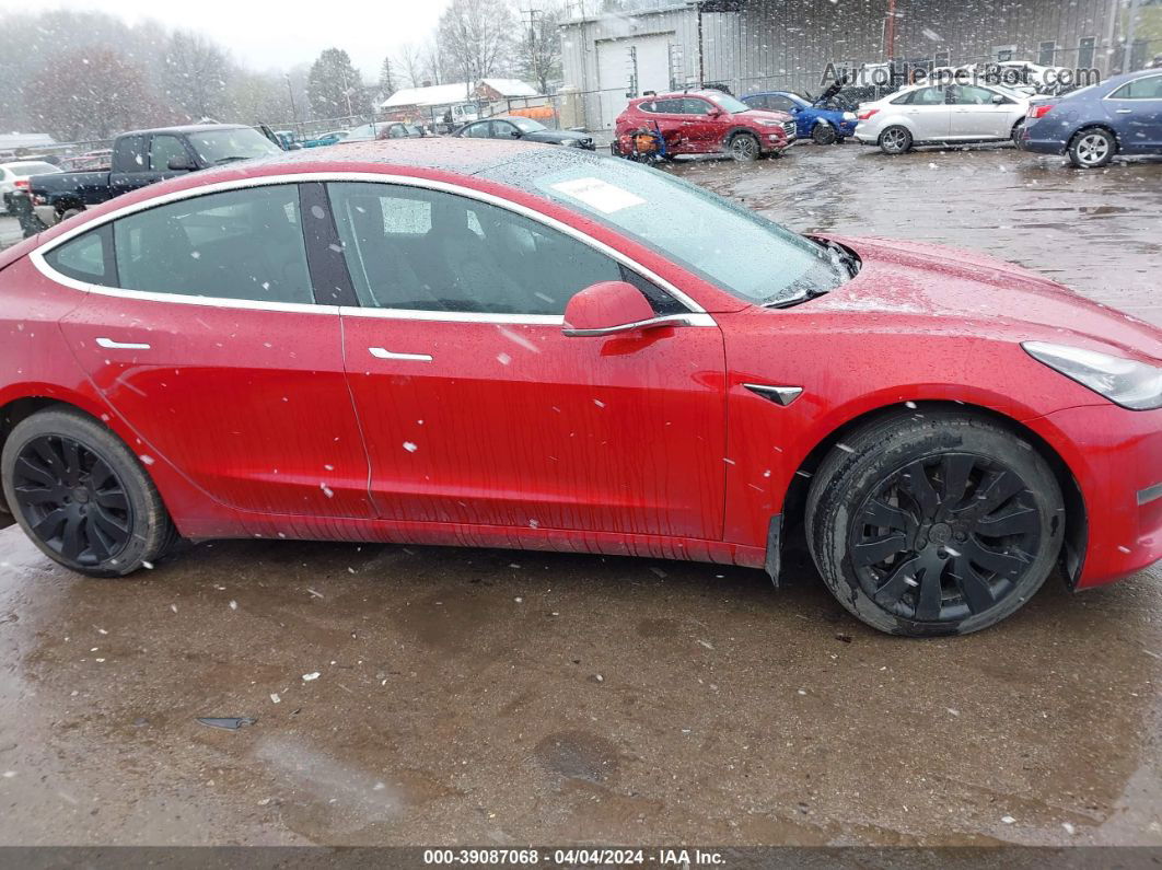 2018 Tesla Model 3 Long Range/performance Red vin: 5YJ3E1EB3JF104919