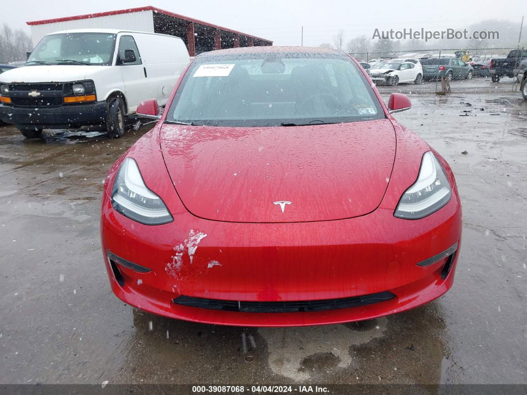 2018 Tesla Model 3 Long Range/performance Red vin: 5YJ3E1EB3JF104919