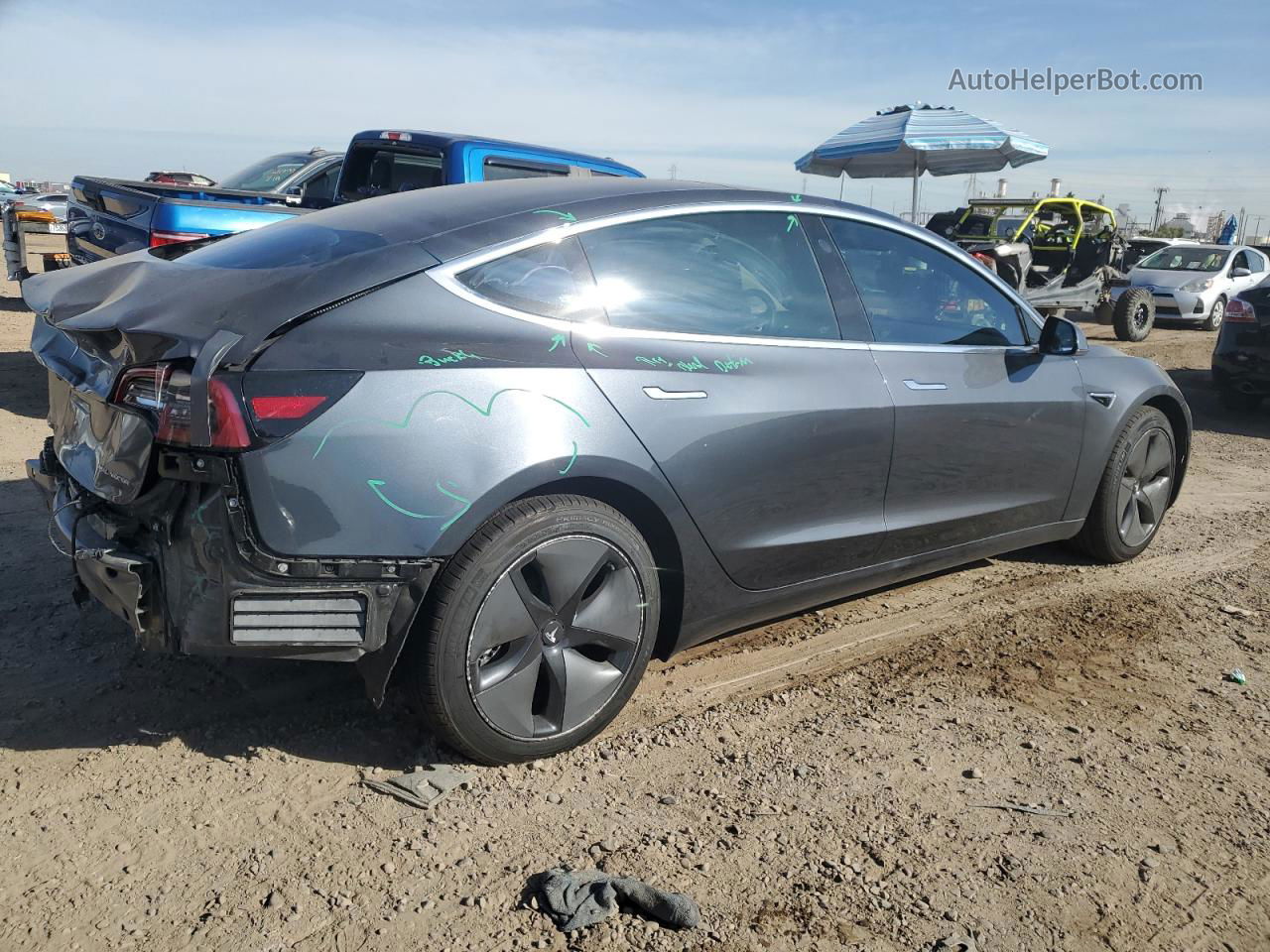 2018 Tesla Model 3  Silver vin: 5YJ3E1EB3JF114446