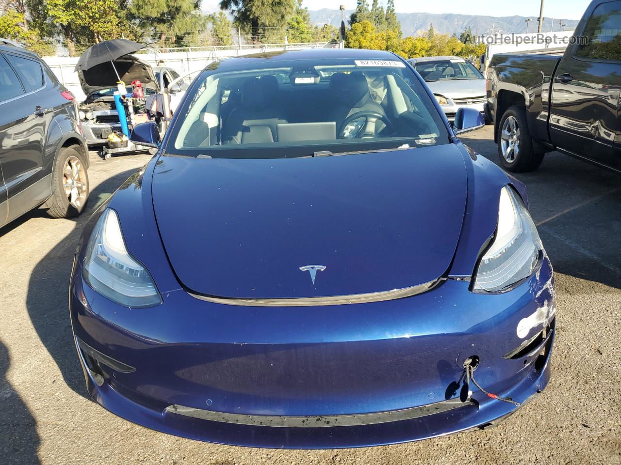 2018 Tesla Model 3  Blue vin: 5YJ3E1EB3JF115368