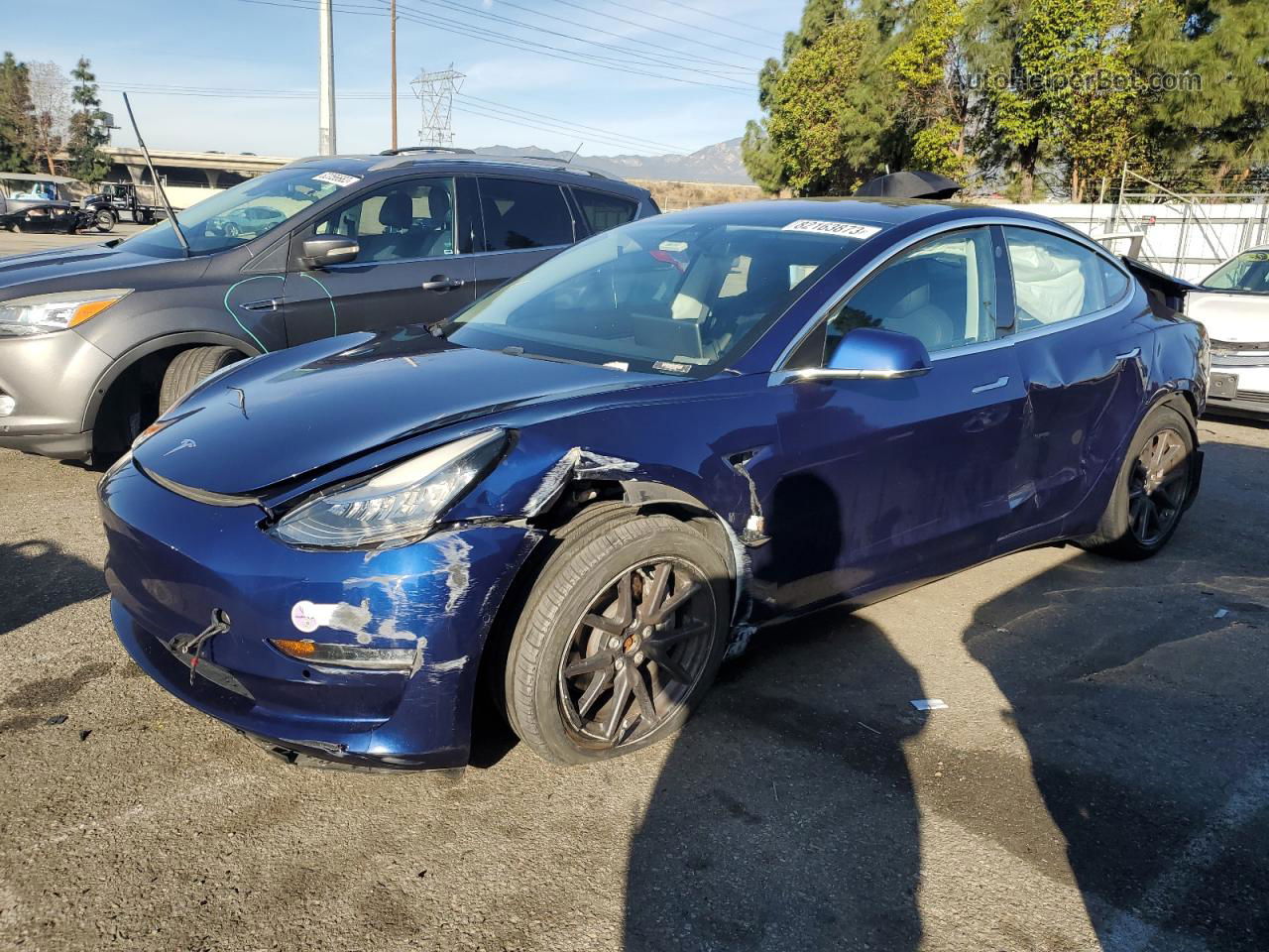 2018 Tesla Model 3  Blue vin: 5YJ3E1EB3JF115368