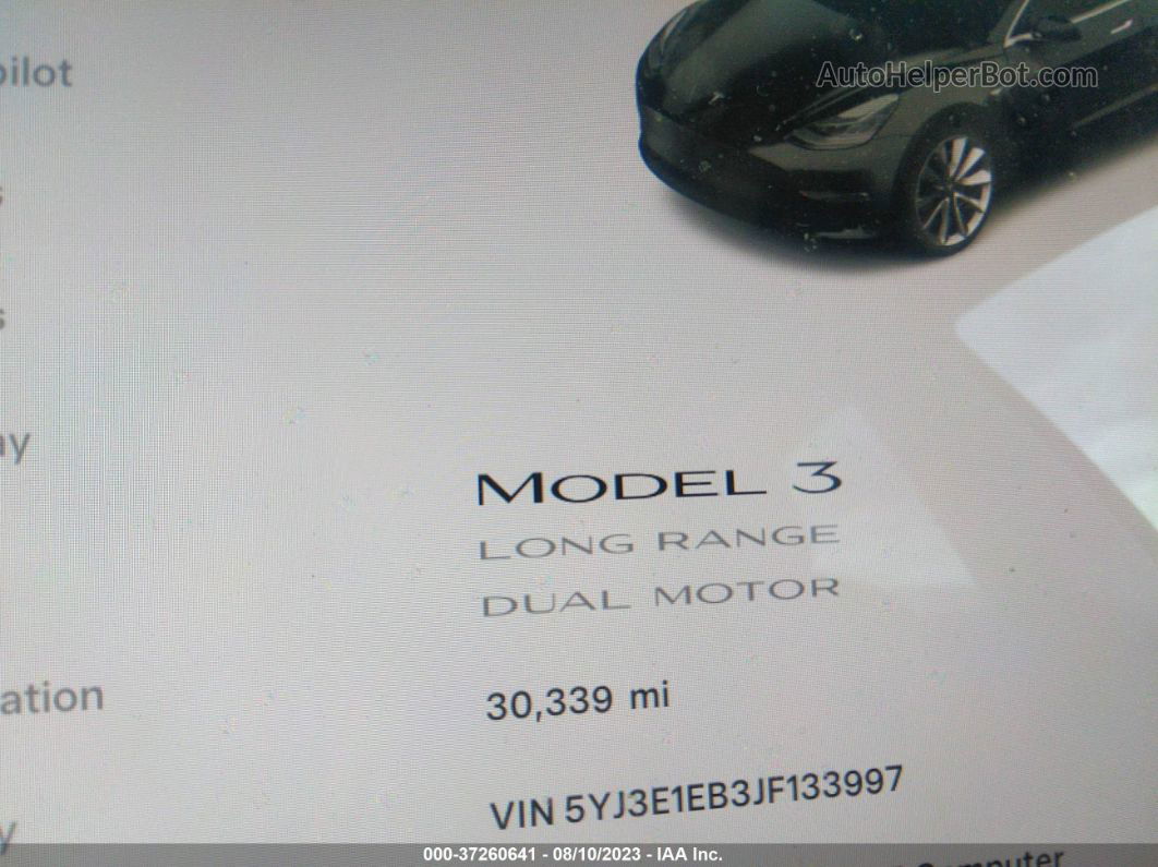 2018 Tesla Model 3 Long Range Black vin: 5YJ3E1EB3JF133997