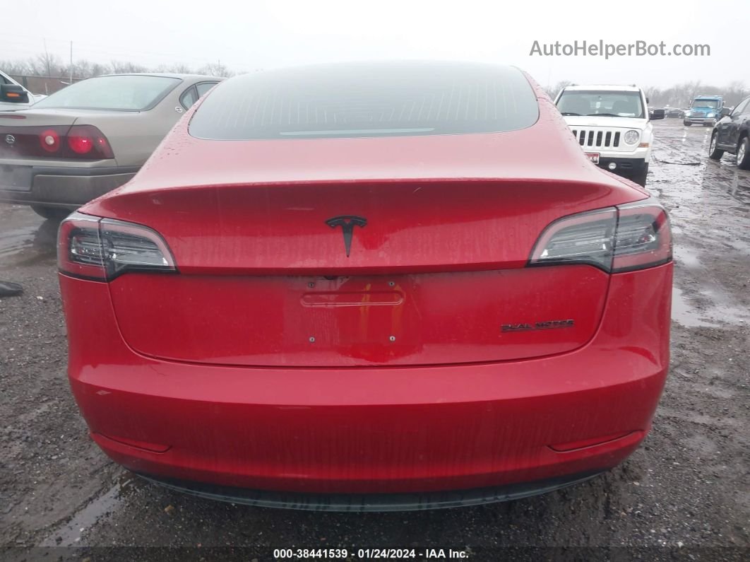 2018 Tesla Model 3 Long Range/performance Red vin: 5YJ3E1EB3JF146068