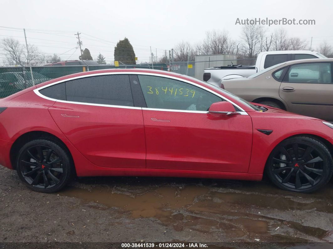 2018 Tesla Model 3 Long Range/performance Red vin: 5YJ3E1EB3JF146068