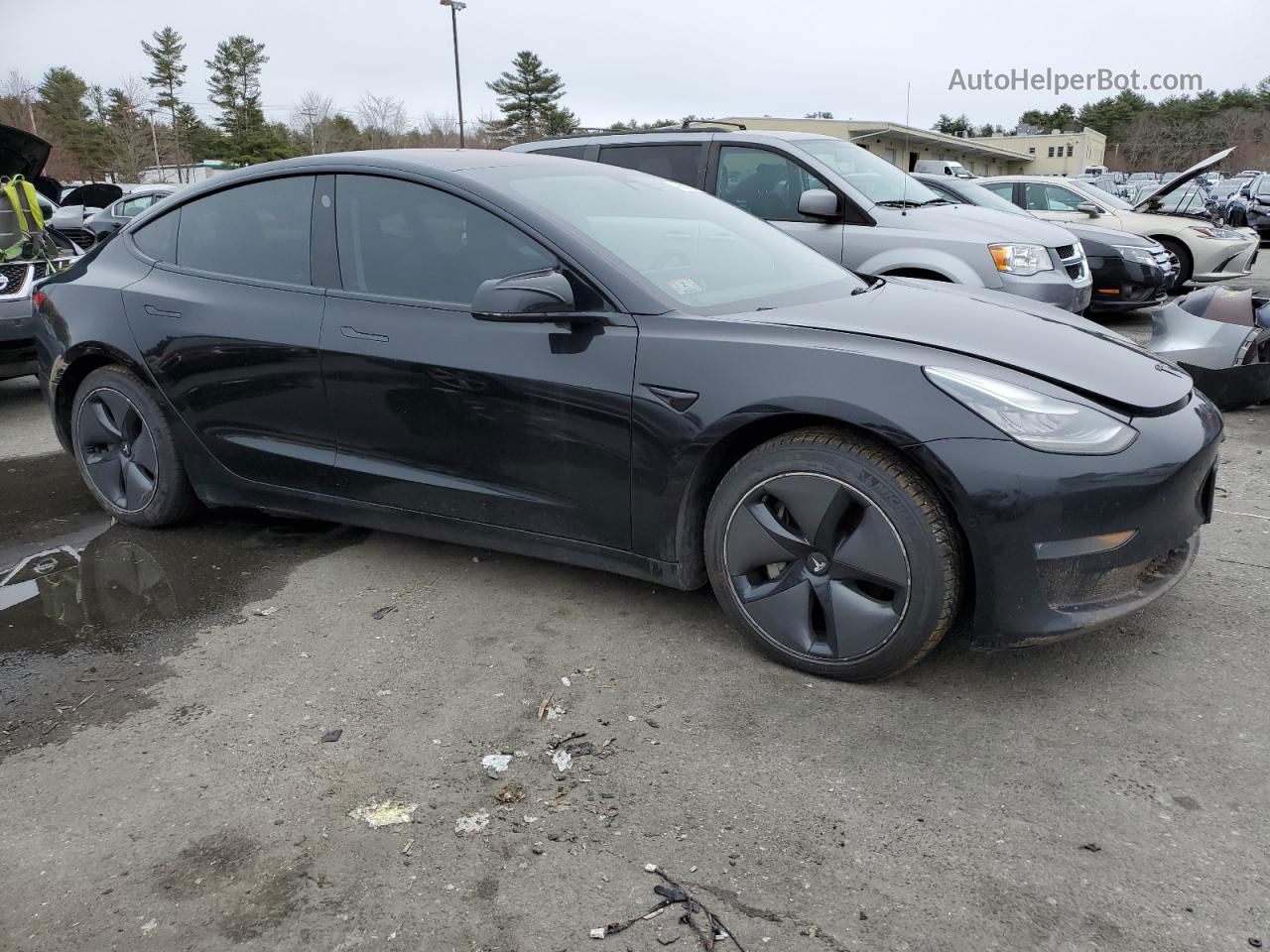 2018 Tesla Model 3 Black vin: 5YJ3E1EB3JF182388