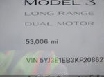 2019 Tesla Model 3 Long Range/performance Black vin: 5YJ3E1EB3KF208621