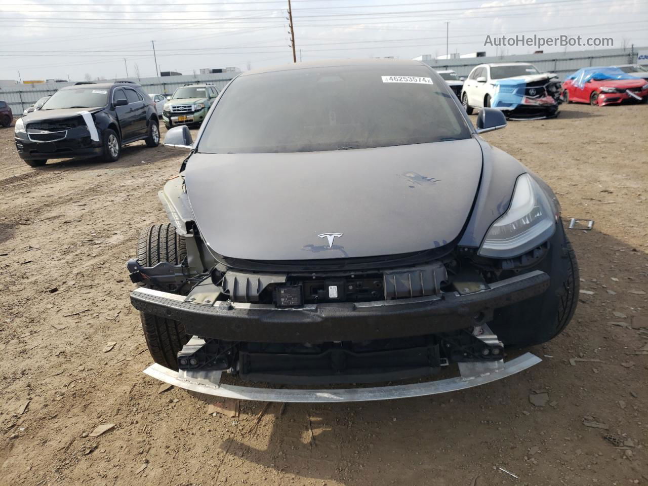 2019 Tesla Model 3  Gray vin: 5YJ3E1EB3KF231199