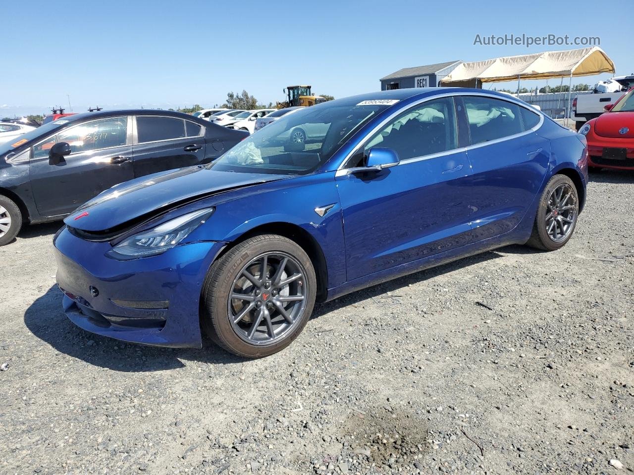 2019 Tesla Model 3  Blue vin: 5YJ3E1EB3KF387646