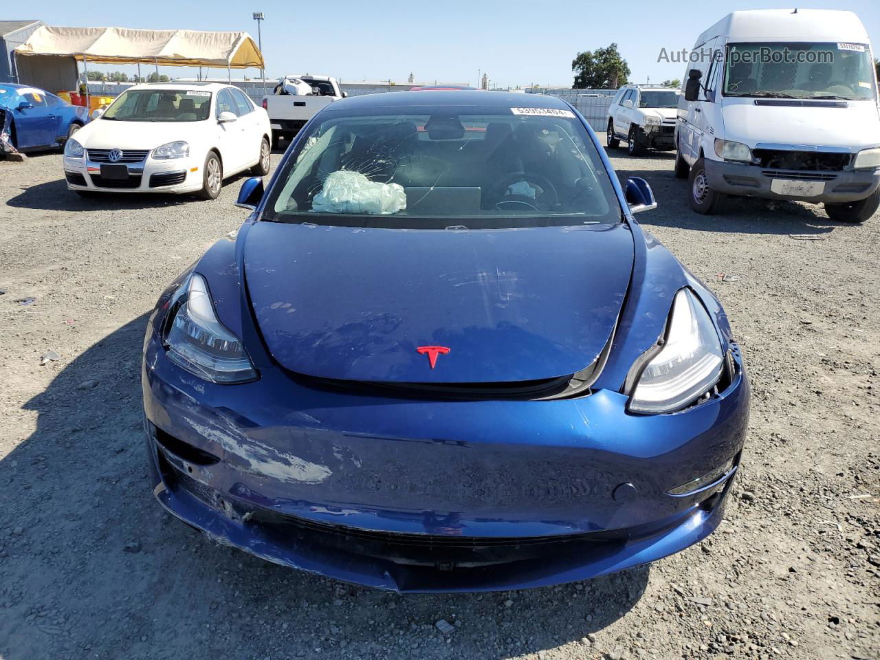 2019 Tesla Model 3  Blue vin: 5YJ3E1EB3KF387646