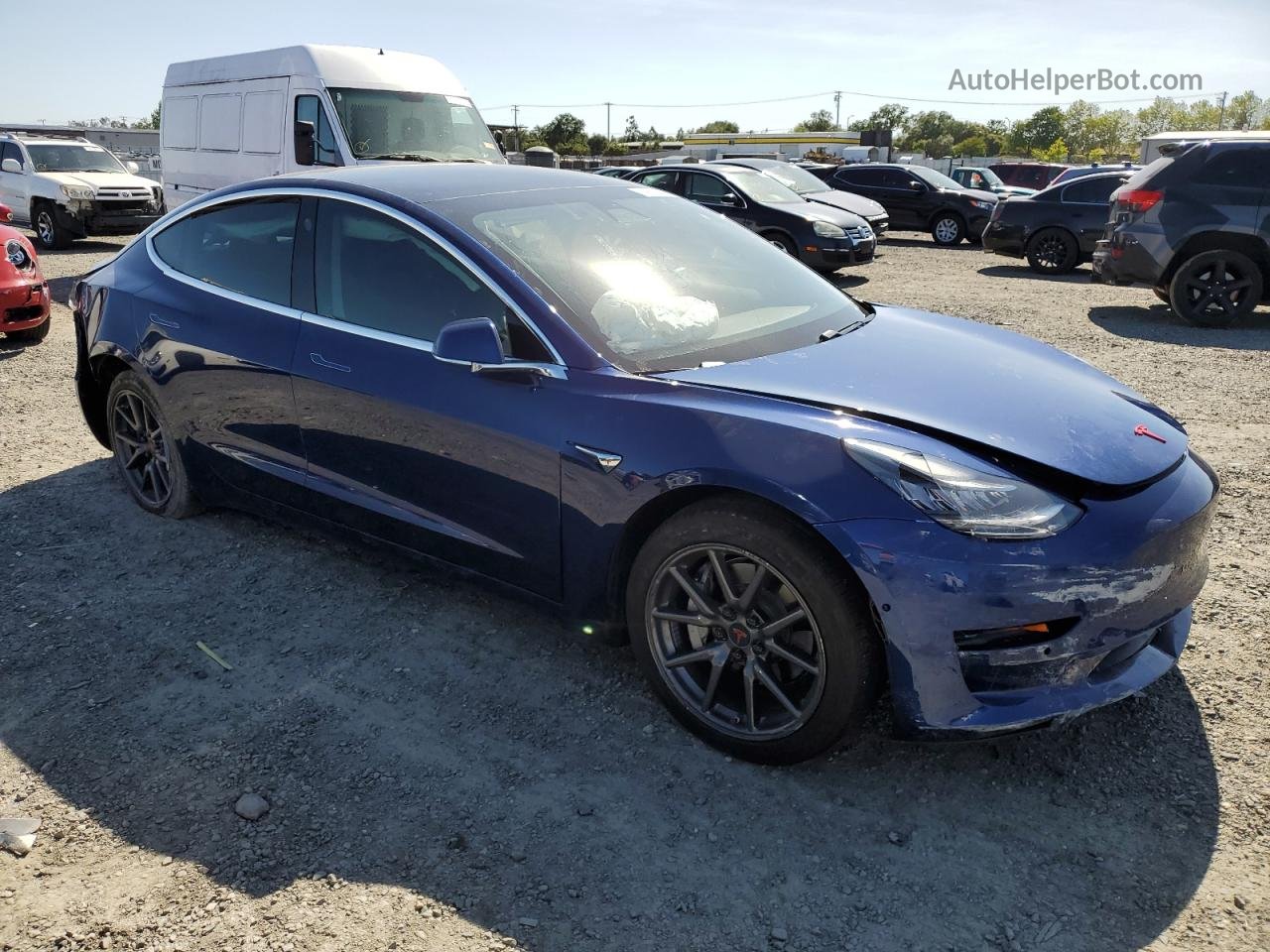 2019 Tesla Model 3  Blue vin: 5YJ3E1EB3KF387646