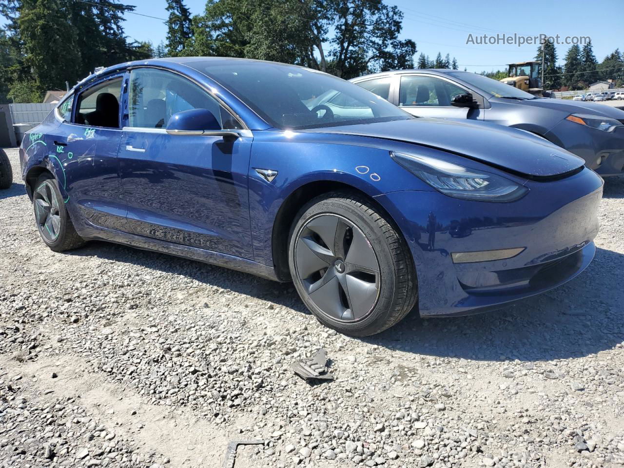 2019 Tesla Model 3  Blue vin: 5YJ3E1EB3KF387677