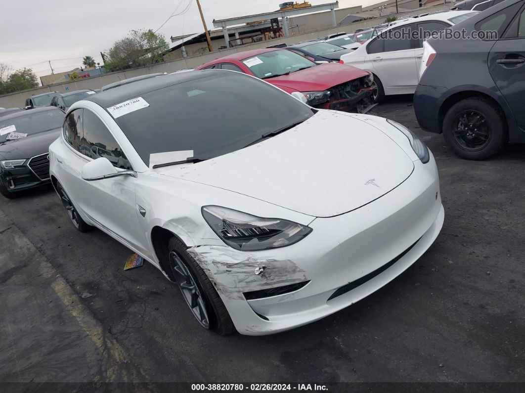 2019 Tesla Model 3 Long Range/performance White vin: 5YJ3E1EB3KF406809