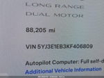 2019 Tesla Model 3 Long Range/performance White vin: 5YJ3E1EB3KF406809