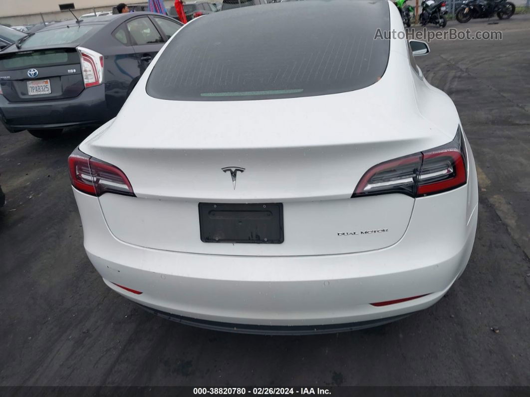 2019 Tesla Model 3 Long Range/performance White vin: 5YJ3E1EB3KF406809