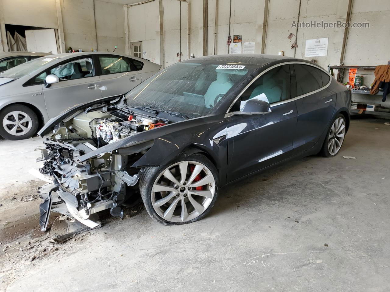 2019 Tesla Model 3  Gray vin: 5YJ3E1EB3KF413727