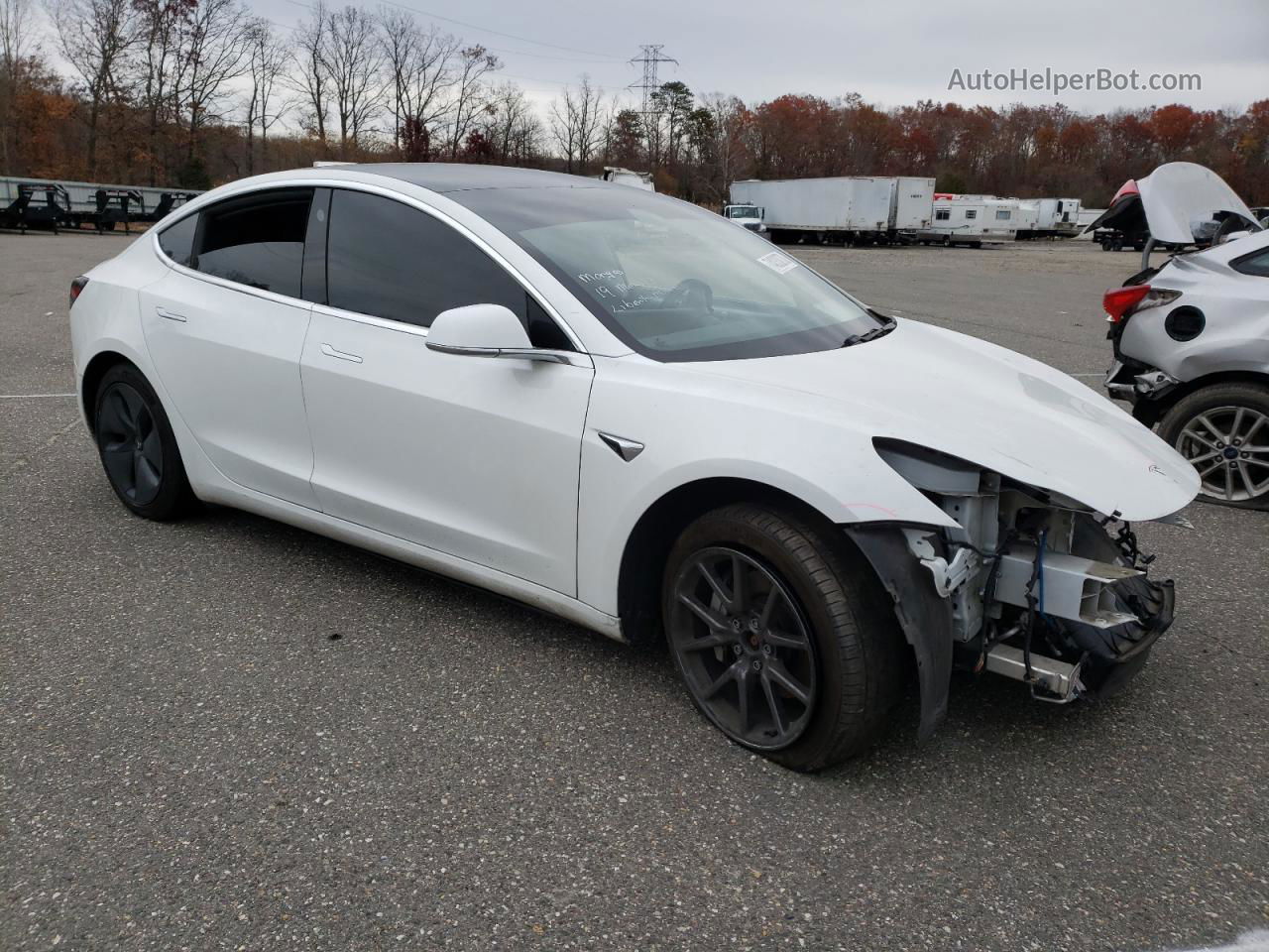 2019 Tesla Model 3  Белый vin: 5YJ3E1EB3KF433251
