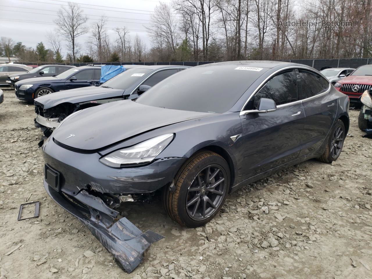 2019 Tesla Model 3  Gray vin: 5YJ3E1EB3KF442001