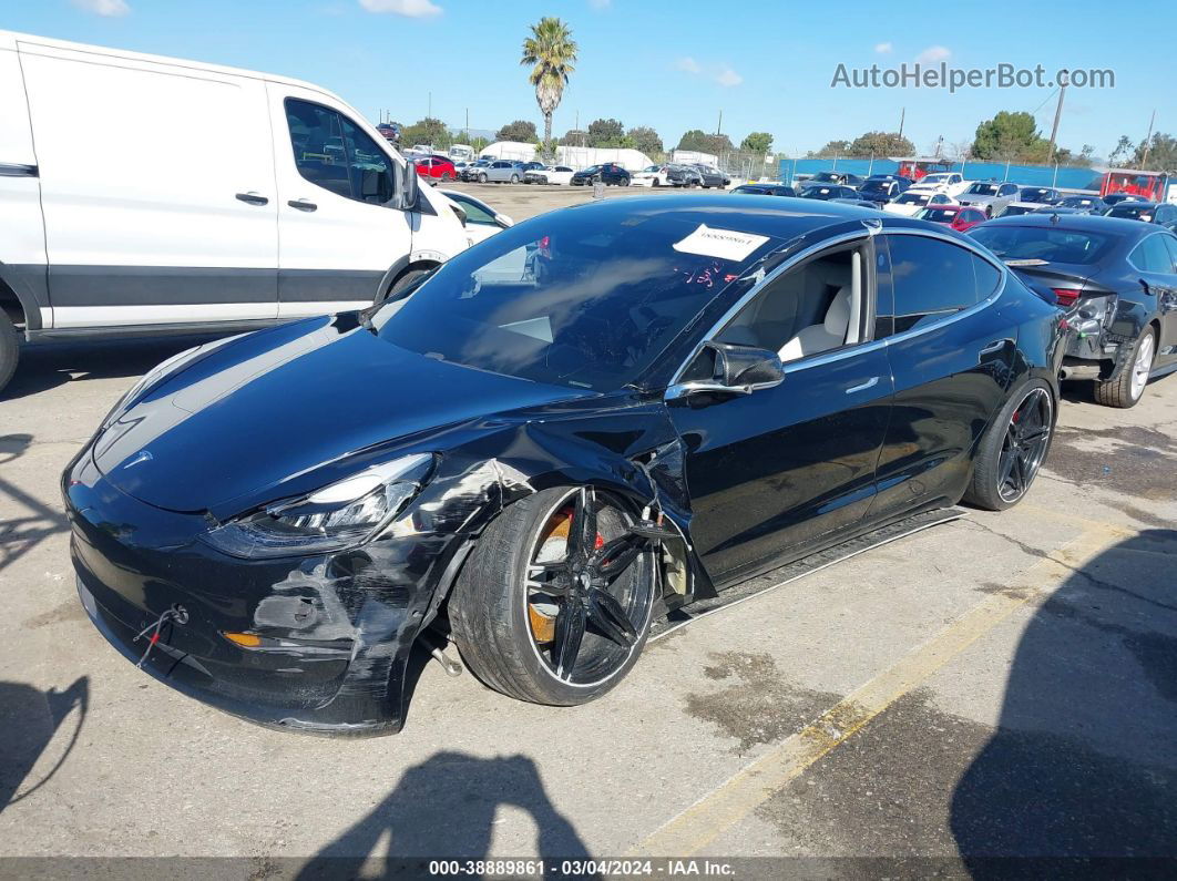 2019 Tesla Model 3 Long Range/performance Black vin: 5YJ3E1EB3KF498018