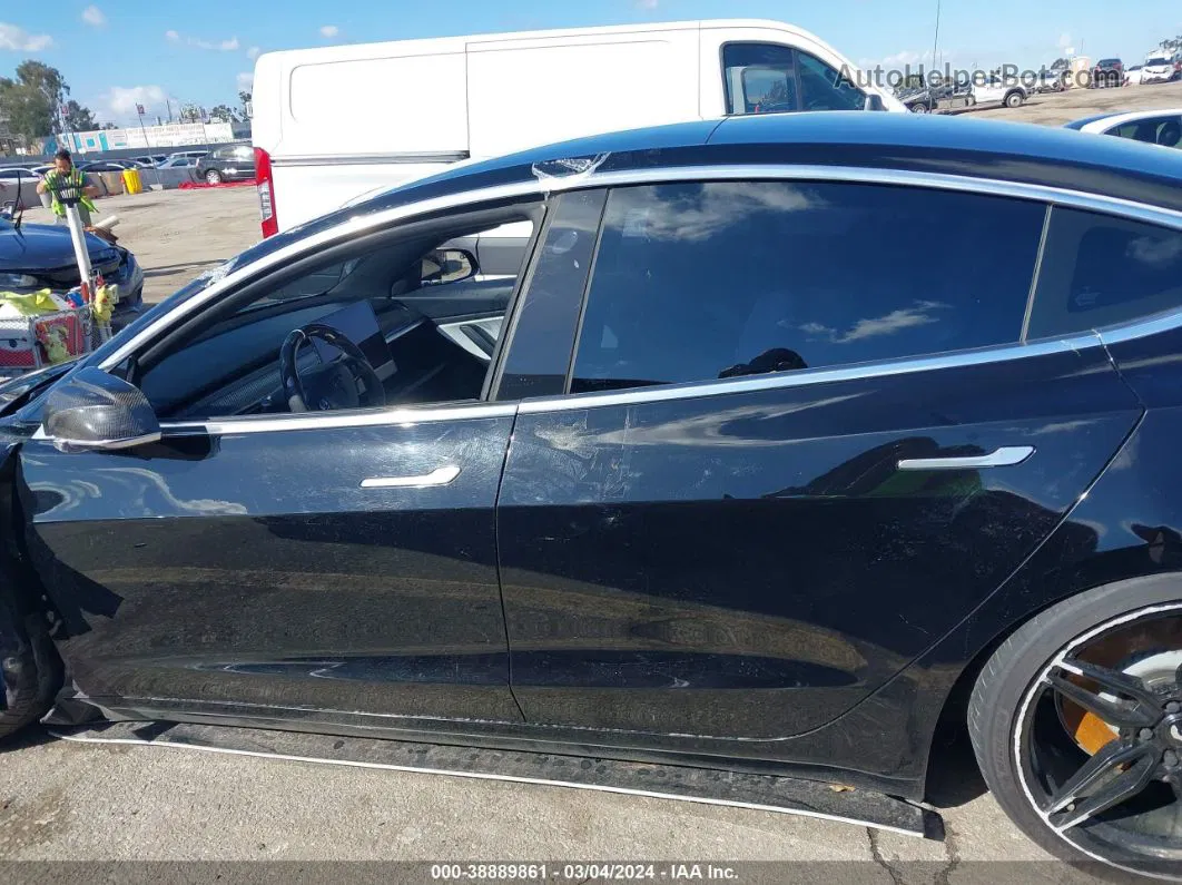 2019 Tesla Model 3 Long Range/performance Black vin: 5YJ3E1EB3KF498018