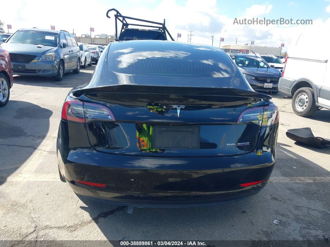 2019 Tesla Model 3 Long Range/performance Black vin: 5YJ3E1EB3KF498018