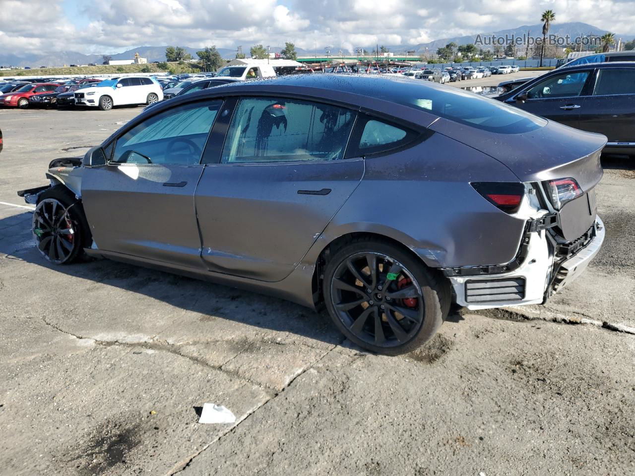 2019 Tesla Model 3  Gray vin: 5YJ3E1EB3KF512466